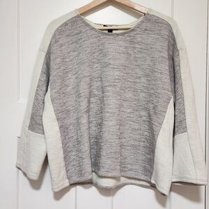 J.Crew Sweater, Women's Medium, Jaspe Neutral Colorblock, Wool Blend, Neutral